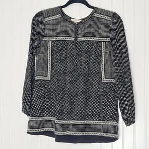 Rebecca taylor silk patchwork blouse sz 0